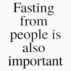 an advertisement with the words fasting from people is aso important to you on it