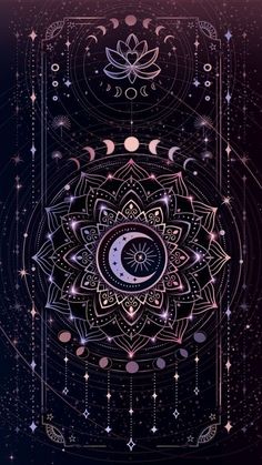 the moon and stars are depicted in this art nouveau style poster, which features an image of