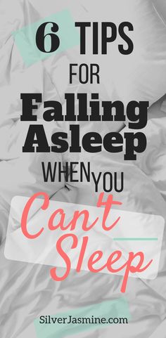 How frustrating is it to finally get in bed for the night, but then can't fall asleep?!  Tossing and turning as insomnia gets the best of you.  Here are 6 remedies you can do when you can't fall asleep.  #sleep #Cantsleep #insomnia #cantfallasleepremedies Cant Sleep Remedies, Insomnia Solutions, How To Fall Asleep Quickly, Insomnia Tips, Can't Fall Asleep