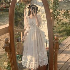 Cottagecore Sweet Elegant Dress - $43.9 Cottagecore Outfits | Cottagecore Clothes | Vintage Aesthetic Outfits Cottagecore Dresses Aesthetic, Kawaii Shorts, Korean Kawaii, Vintage Midi Dresses, Summer Lace, Dress Aesthetic, Korean Dress, Fairytale Dress, Vestidos Vintage