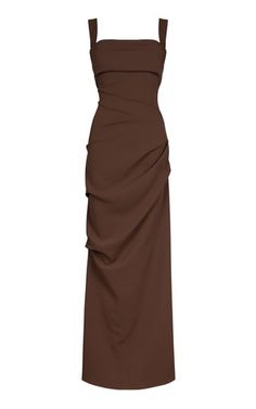 Paris Georgia Fashion Collections For Women | Moda Operandi Brown Dresses Formal, Simple Evening Dress, Georgia Fashion, Paris Georgia, Drape Maxi Dress, Structured Dress, Wales Bonner, Classy Work Outfits, Adidas X