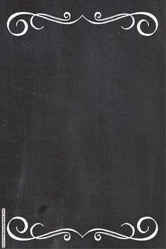 a blackboard with white writing on it and an ornate frame in the middle,