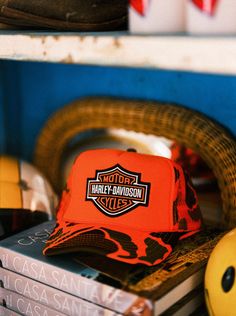 • Curved Bill Snap Back Trucker Hat • Vintage USA Harley Davidson Embroidered Patch is sewn on the front foam panel • Snapback one size fits most Apothecary Candles, Orange Camo, Perfect White Tee, Small Boutique, Vintage Patches, Motor Harley Davidson Cycles, Vintage Usa, Snap Back, Embroidered Patch