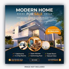 a modern house for sale flyer