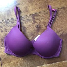 Nwt Wear Every Wear Push Up 32b Beautiful Bras, Bra Fitting Guide, Violet Colour, Purple Bra, Purple Bras, Vs Bras, Nude Bra, Beautiful Bra, Bodysuit Lingerie