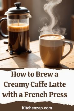 how to brew a creamy cafe latte with a french press