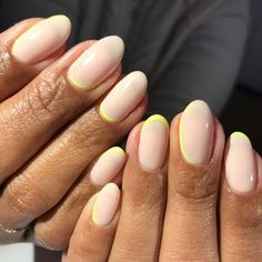 Colorful Nail, Neon Nails, Minimalist Nails, Gel Manicure, Gorgeous Nails, Perfect Nails