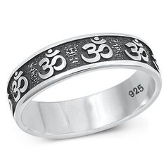 Unique Om Ring .925 Oxidized High Polished Sterling Silver Band Jewelry Female Male Unisex Size 12 All our silver jewelry is crafted from .925 silver also commonly referred to as sterling silver. Sterling silver is the standard for beautiful high-quality silver jewelry and cannot be replicated by lower priced silver plated jewelry. It is 92.5% pure silver, mixed with alloys to add strength and durability to stand the test of time. Keep your fine jewelry shiny and elegant by storing it properly. Tarnish Remover, Female Male, Band Jewelry, Silver Plated Jewelry, Sterling Silver Bands, Pure Silver, Silver Band, Plastic Bag, Women Rings