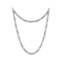 Make a statement with the timeless look of this solid figaro chain necklace. Crafted in 92% Repurposed Sterling Silver Chain width is 6.5mm The 24-inch necklace secures with a lobster clasp Made in Italy Figaro Chain Necklace, Figaro Chains, Figaro Chain, Sterling Silver Chain, Sterling Silver Chains, Lobster Clasp, Silver Chain, Chain Necklace, In Italy