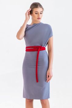 Gray Cocktail pencil midi Dress, Summer work Wiggle Belted Business dress, Fitted Party office asymm Gray Fitted Midi Bodycon Dress, Chic Gray Midi Dress For Formal Occasions, Elegant Gray Knee-length Midi Dress, Elegant Gray Midi Length Bodycon Dress, Elegant Gray Midi Bodycon Dress, Chic Gray Formal Midi Dress, Spring Workwear Bodycon Dress With Asymmetrical Neckline, Modern Bodycon Midi Dress For Work, Spring Bodycon Dress With Asymmetrical Neckline For Work