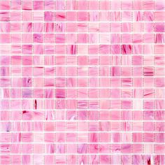 a pink tile wall that is very colorful