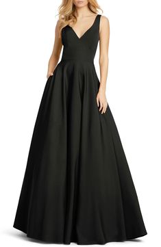 Ieena for Mac Duggal Empire Waist Ballgown | Nordstrom Black Prom Dresses, Mac Duggal, Nordstrom Prom Dresses, Organza Gowns, Ball Skirt, Women Formals, Gala Dresses, Dress The Population, Formal Dresses For Women