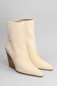 Jane texan Ankle boots in beige suede, pointed toe, side pulltab, 100% suede, leather sole, Made in Italy, 100 mm heel Rodeo Fashion, Zegna Shoes, Paris Texas, Italian Shoes, Croc Leather, Saint Laurent Shoes, Sneaker Wedge, Luxury Retail, Manolo Blahnik