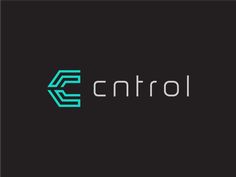 the logo for control is shown on a black background