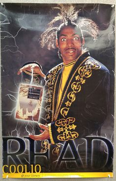 a poster with a man holding a trophy in his hand and lightning behind him that reads rad collo