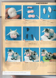 the instructions for how to make a cow cake