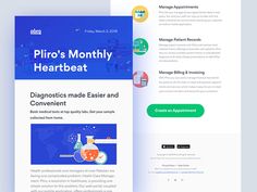 the website design for piro's monthly heartbeat beat, which is designed to help