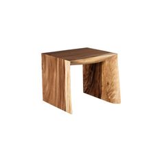 This table is made from one slab of wood. This artisan technique takes the mitered edge where the cuts occur and fold them at a ninety-degree angle so the grain continues along the sides. Finding texture, warmth, and contemporary shapes in one piece of furniture is no small feat, which makes this table special. We also offer the furniture in this collection in a gray stone finish that takes on an intricate pattern as it seeps into the woodgrain. All of the Waterfall products reflect the ethos th Wood Sled, Contemporary Shapes, Phillips Collection, Grey Stone, Sled, End Table, Wood Grain, End Tables, Solid Wood