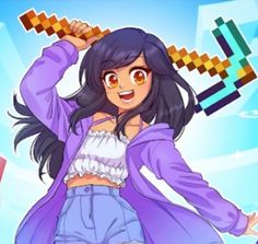 Katelyn Aphmau, Aphmau Skin, Zane Aphmau, Zane And Kawaii Chan, Diamond Pickaxe, Aphmau Art, Diy Dragon Costume