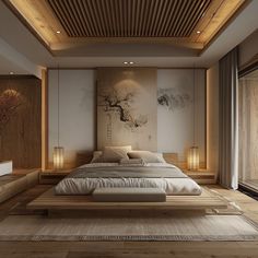 Sophisticated Japandi bedroom with a focus on craftsmanship and understated beauty Japan Bedroom, Bedroom Japanese Style, Japanese Inspired Bedroom, Asian Bedroom, Japanese Style Bedroom