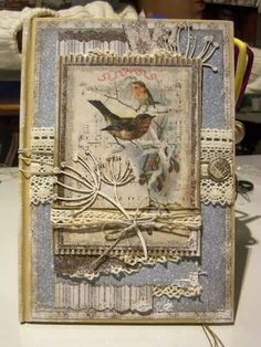 a small card with a bird on it