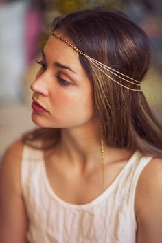 Hair Chain Jewelry, Festival Hair Accessories, Chain Headpiece, Head Chain, Rhinestone Hair, Festival Hair