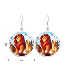 Hot Sale Disney The Lion King Acrylic Earrings New Accessories For Girls Colorful Earrings Hook Cute Disney The Lion King, New Accessories, The Lion King, Colorful Earrings, Acrylic Earrings, The Lion, Lion King, Girls Accessories, Cute Jewelry