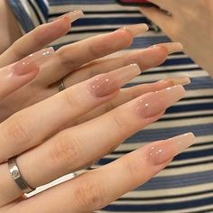 PRICES MAY VARY. 【Service Guarantee】If you have any questions about this nude press on nails, please feel free to contact us by Email. In case of transportation damage or quality problems, REPLACEMENT guarantee is provided. 【Eco-Friendly】Our long fake nails are made of environmentally friendly ABS resin material, which is non-toxic, tasteless and environmentally friendly. 【Package Contents】24 PCS Press on Nails & A Nail File & Jelly Glue Stickers.(Durability of jelly glue is NOT as good as liqui Short Fake Nails, Nagel Tips, Pointed Nails, Coffin Press On Nails, Ballerina Nails, Diy Nail Art, Cat Kuku, Stick On Nails, Nailed It