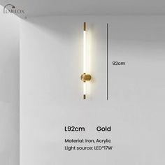 an image of a wall light that is on the wall with measurements for each piece