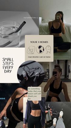 Gym Outfit Ideas, Board Collage, Vision Board Collage, Vision Board Examples, Life Vision, Healthy Lifestyle Motivation