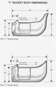 an image of the measurements for a bucket body dimensionss and how to use it