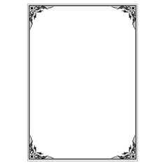 a black and white photo frame with an ornate border