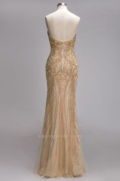 Great Gatsby Prom Dresses, Dresses With Crystals, Great Gatsby Prom, Prom Dresses Gold, Gold Tulle, Prom Dress Inspo, Gold Prom Dresses, Senior Prom Dresses, Classy Prom Dresses