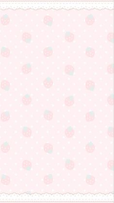 a pink background with polka dots and scalloped edges