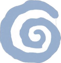 a blue and white spiral shaped object on a white background with the word's logo below it