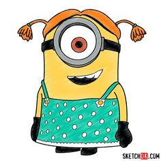 a drawing of a minion wearing an apron