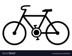 a black and white silhouette of a bicycle on a white background stock photo - image