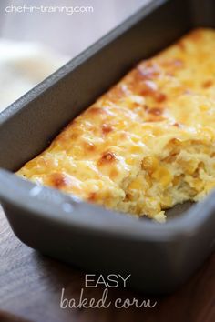 a casserole in a pan with cheese on top