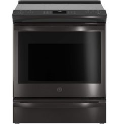 a black oven with the door open