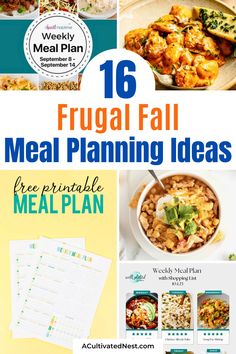 the 16 frugal fall meal planning ideas are here to help you plan your next meal