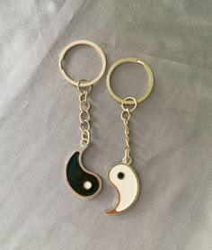 Unique Ying Yang Keychains Set. This is a set of two keychains. All earrings will ship with backs and extra backs :) Gift packaging is available for all occasions Just hit me up! Sterling silver posts are naturally soft due to the high silver content (just bend them back into shape if they get out of whack). Clean your jewelry after each wearing with a soft cloth. I LOVE earrings. But I only have two ears and three pierces so I decided to open a small online shop to share with everyone. This is Ying Yang Earrings, Matching Key Chains, Beat Friends, Hand Jewelry Rings, Diy Kandi Bracelets, Diy Photo Book, Bff Jewelry, Pink Wallpaper Girly, Pretty Jewelry Necklaces