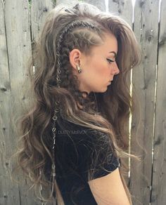 Viking Braids, Hoco Hair Styles, Viking Hair, Homecoming Hair, Hairstyles For Medium Length Hair, Festival Hair, Mötley Crüe, Medium Length Hair, Hoco Hair