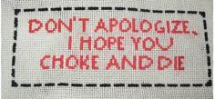 #subversivecrossstitch Walburga Black, Heather Chandler, Lizzie Hearts, Dragon Age, The Villain, American Horror Story, The Words