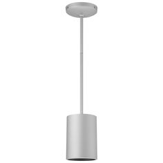 a white light that is on top of a ceiling fixture with a circular shade over it