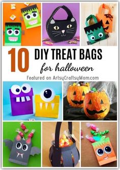 10 diy treat bags for halloween that are easy to make and great for kids