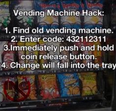 Vending Machine Hack, Soda Machine, 1000 Lifehacks, 1000 Life Hacks, 12 Pm, Vegas Strip, Simple Life Hacks, Diy Life Hacks, Diy Life