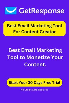 the best email marketing tool for content creators to monetize your content and get 30 days free trial