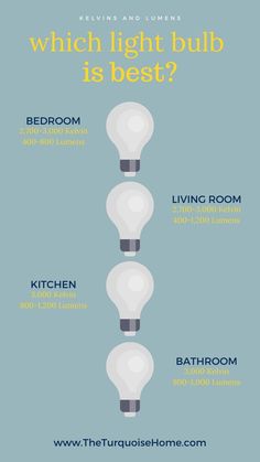 a poster with different types of light bulbs