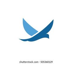 blue bird logo design on white background, suitable for use in business and company logos