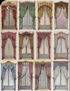 six different types of curtains and drapes